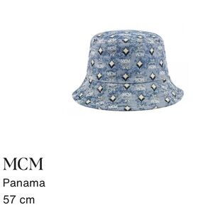 COPY - MCM denim bucket hat one size for $175 unisex. Worn only once. Summer re…